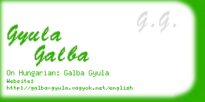 gyula galba business card